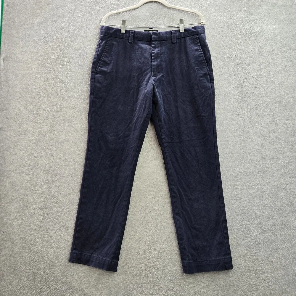 Banana Republic Men Pants 32X30 Blue Aiden‎ Chino Cotton Polyester Spandex